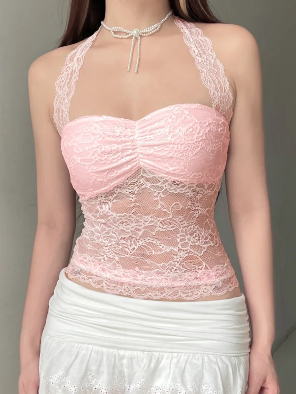 sexy lace patchwork top