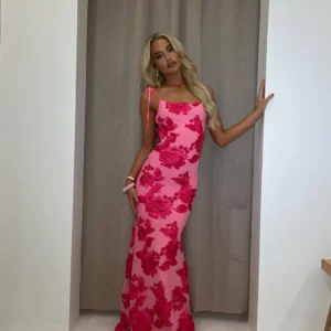 a sexy three dimensional floral dress