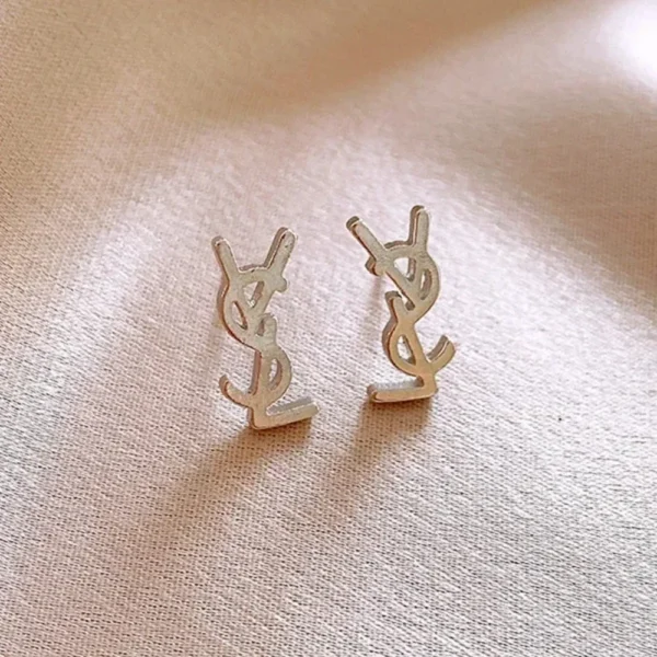 stainless steel letter earrings for women