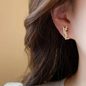 stainless steel letter earrings for women
