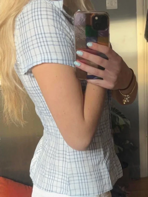 sexy plaid summer women's tops