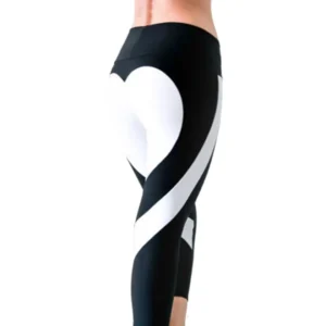 plus size women heart yoga leggings