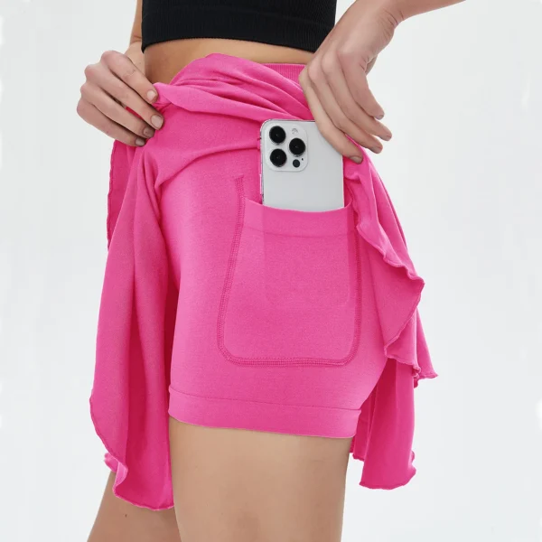 women's high waisted tennis mini skirt