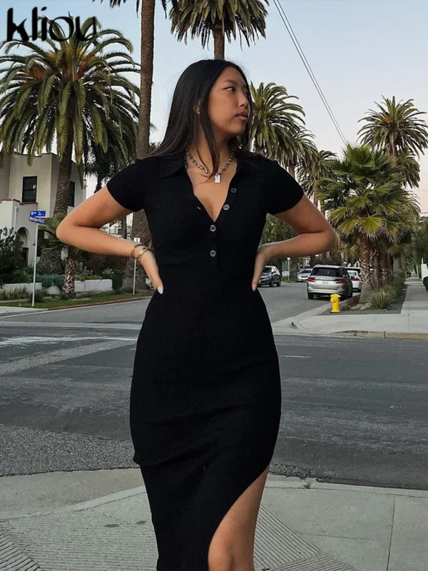 elegant office lady maxi dress
